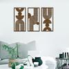 Artă de perete mare din lemn stil Boho Panou modern perforat Decor de perete boem Artă abstractă geometrică minimalistă pentru sala de mese living dormitor