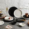New Ceramic Steak Plate Household 8-inch Circular Western Dish Can Be Heated Restaurant Black High-end Breakfast Pasta Tableware
