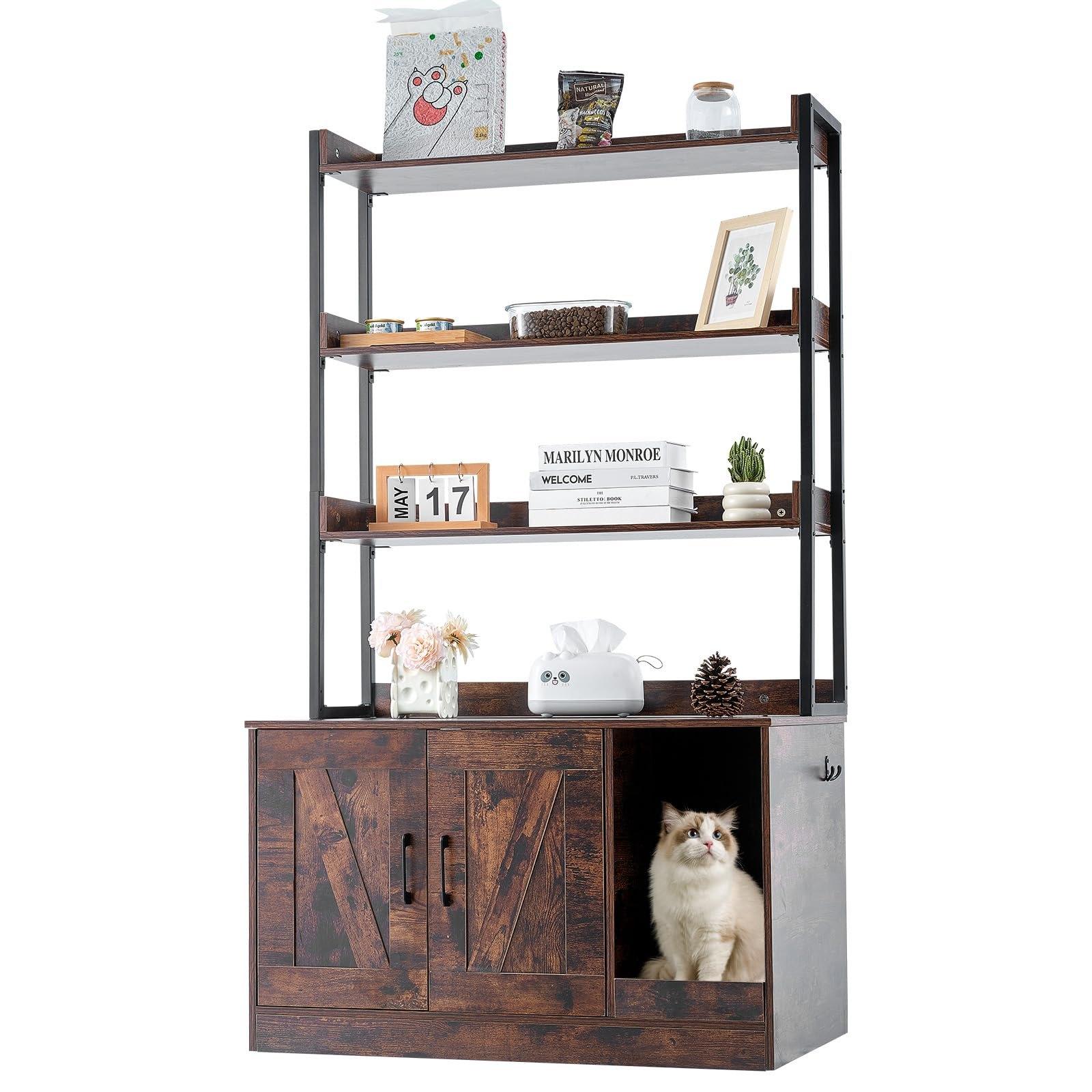 VEVOR Cat Litter Box Enclosure, Hidden