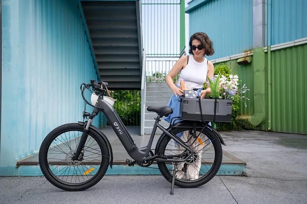 DYU C1 Electric Bicycle, 48V 10AH Battery, 350W Motor, 26 Inch Tires, Max Speed 25 km/h, 55 Range, E-Bike