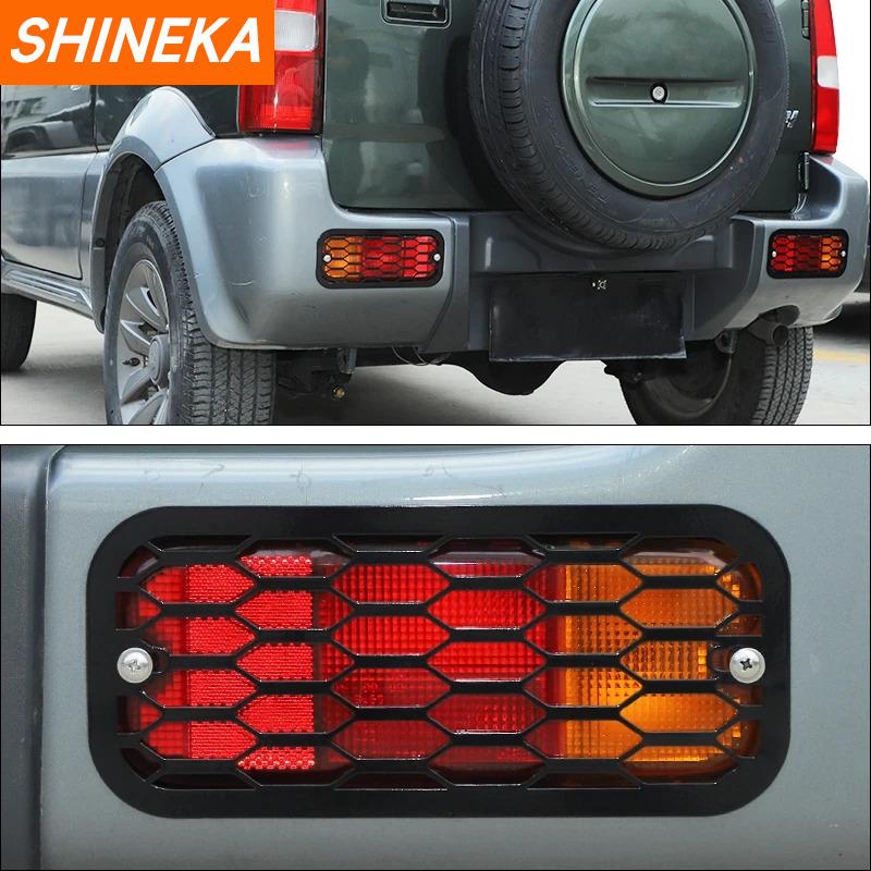 SHINEKA Lamp Hoods For Suzuki Jimny 2007-2017 Car Rear Bumper Fog Lamp Light Trim Cover Rear Fog Light Decoration Accessories