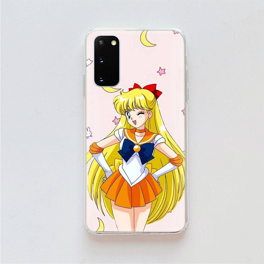AD80 Sailor Moon Clear Case for Samsung A04 A14 A23 A34 A54 M23 M33 M52 M53 Realme 10 9 C30S C35 C55 VIVO Y02 Y21 Y33S Y51 X80 V25 Cover