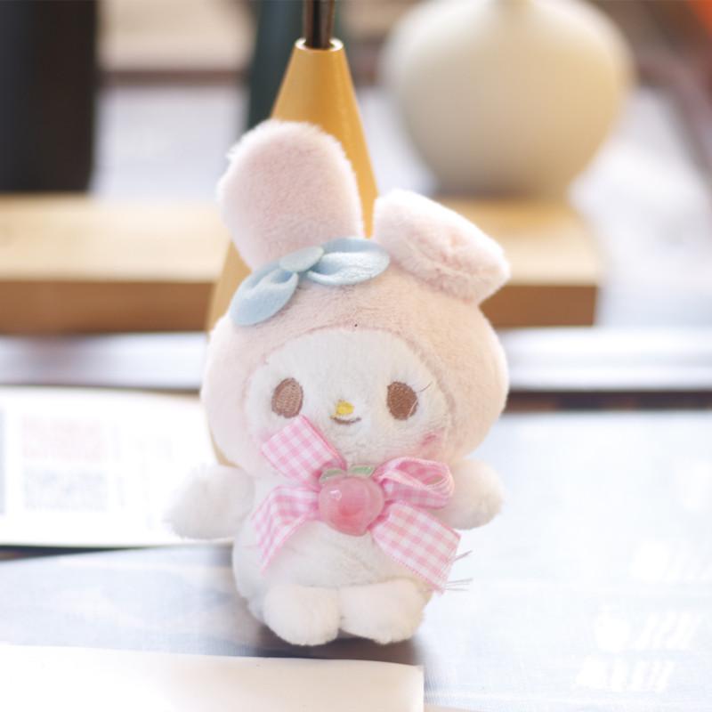 Adorable Kuromi Plush Keychain Soft Short Plush Stuffed Animal Toy For Backpack My Melody