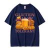 Gluten Tolerant Funny T Shirt Gluten Intolerant Lactose Meme Tee Shirt Unisex Women Fashion Vintage Humor Short Sleeve Tshirt Tops