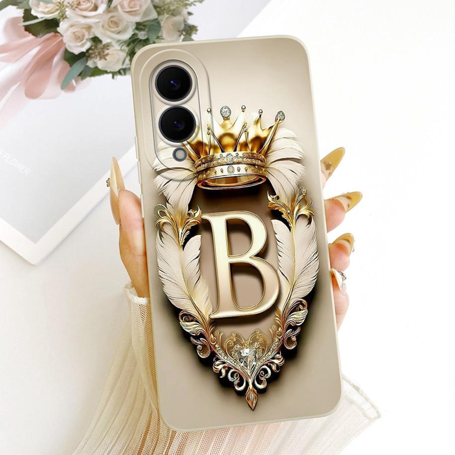 

For Samsung Galaxy S25 Edge Case SM-S937B Cover Fashion Initial Letters Soft Silicone Bumper For Samsung S25 Plus Ultra 5G Shell Samsung S25 Edge