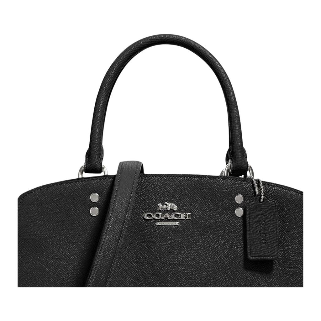 Coach Lillie Genuine Leather Shoulder Bag, Crossbody Bag, Handbag Large Women's Black CP508-BLACK