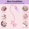Nail LED UV Lamp For Drying Gel Nails Polish Clip-On Flexible Desk Mini Portable USB Nail Lamp UV Light Dryer For Manicure Salon