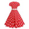 2025 Polka-Dot-Kleid mit Weißem Kragen: Französischer Retro, Hepburn-Inspiriert, Hong Kong Stil