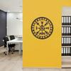 Norse Mythology Viking Compass Wall Sign - Iron Metal Art Decor (Odin Symbol)