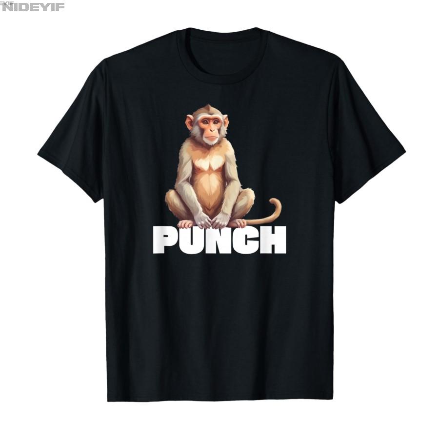 

Punch The Monkey Meme Tshirt for Women T Shirts Short Sleeve Tops Fashion Women Tshirt Summer New Female Aesthetics Clothes XL