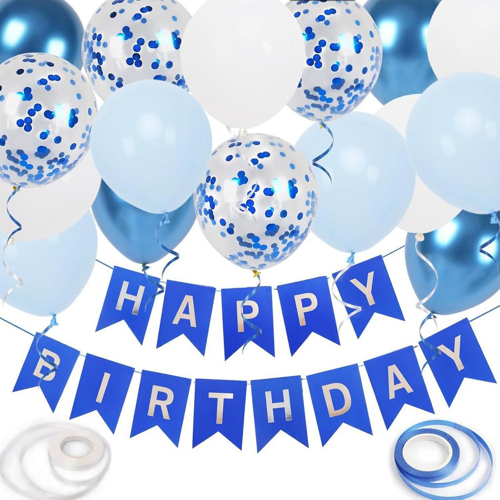 19 Pieces Birthday Party Balloon Set Happy Birthday Banner Garland Balloon Decorations for Birthday Party Supplies