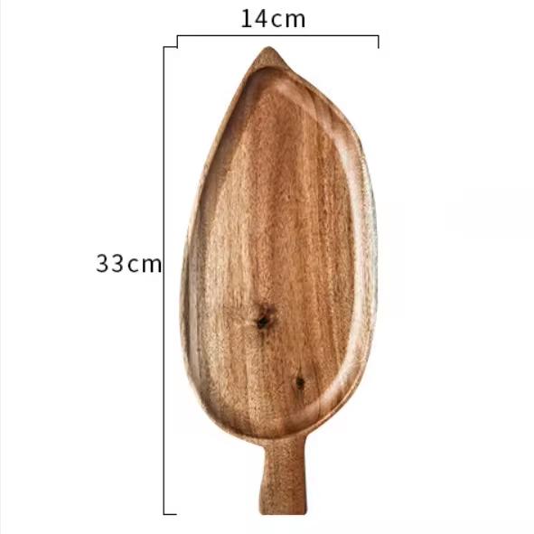 Drink Tray For Serving Food Wooden Tray With Handles Food Serving Trays Coffee Dessert Fruit Snack Breakfast Kitchen Free Ship