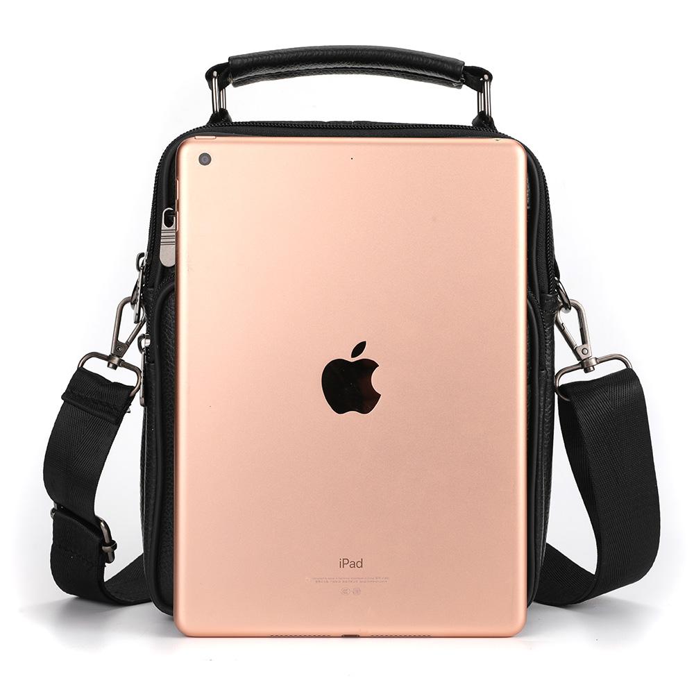 Herren Umhängetasche aus echtem Leder Hochwertige Tragetasche Business Casual Große Kapazität Messenger Bag für Herren