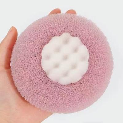 Yousheng 2Pcs Sunflower Bath Brush with Suction Cup Deep Exfoliating Shower Sponge 3D Honeycomb Structure Shower Scrubber