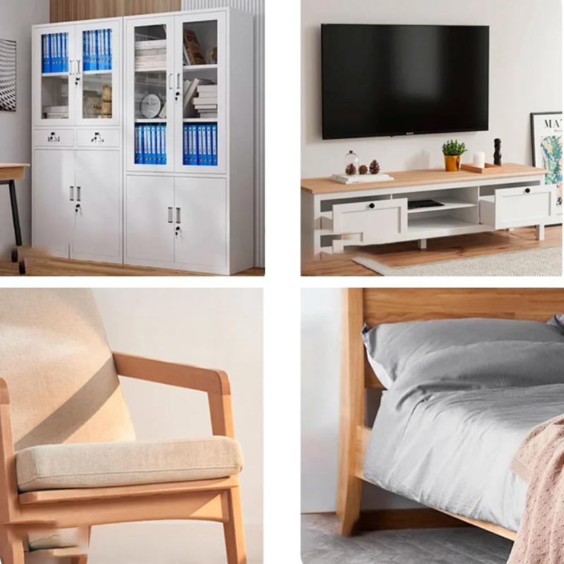 64pcs Corner Brackets Stainless Steel Furniture Angle Shelf Connector Cabinet Support Fixing Frame Corner Brace With Screws