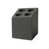 (Ideaco) Umbrella Stand, Holds 4 Umbrellas, 9.3cm (W) X 9.3cm (D) X 12.3cm (H), Mini Cube Stone Sand Black