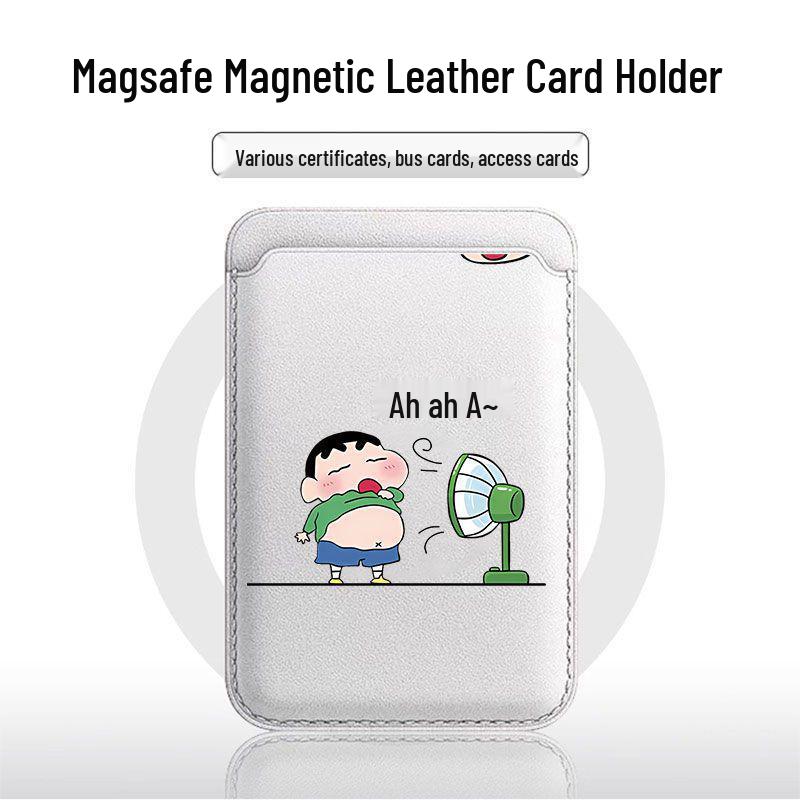 Crayon Shin-chan MAGsafe Leather Card Holder Phone Case