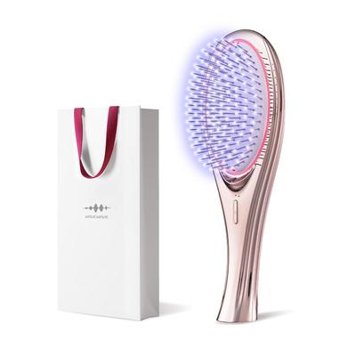 Featured On TV Wavewave EMS Hairbrush with Red Smooth Cushion Birthday Gift for Mother "Hiruobi" (Japanese Show) LED, Hair, Brush, Comb, Christmas,