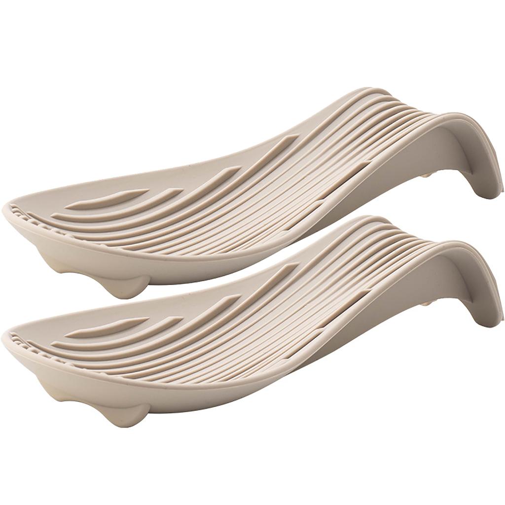 2pcs Creative Silicone Tray Set Kitchen Spatula Soup Spoon Holder Thickened Household Kitchen Utensils with Insulated Spoon Pads