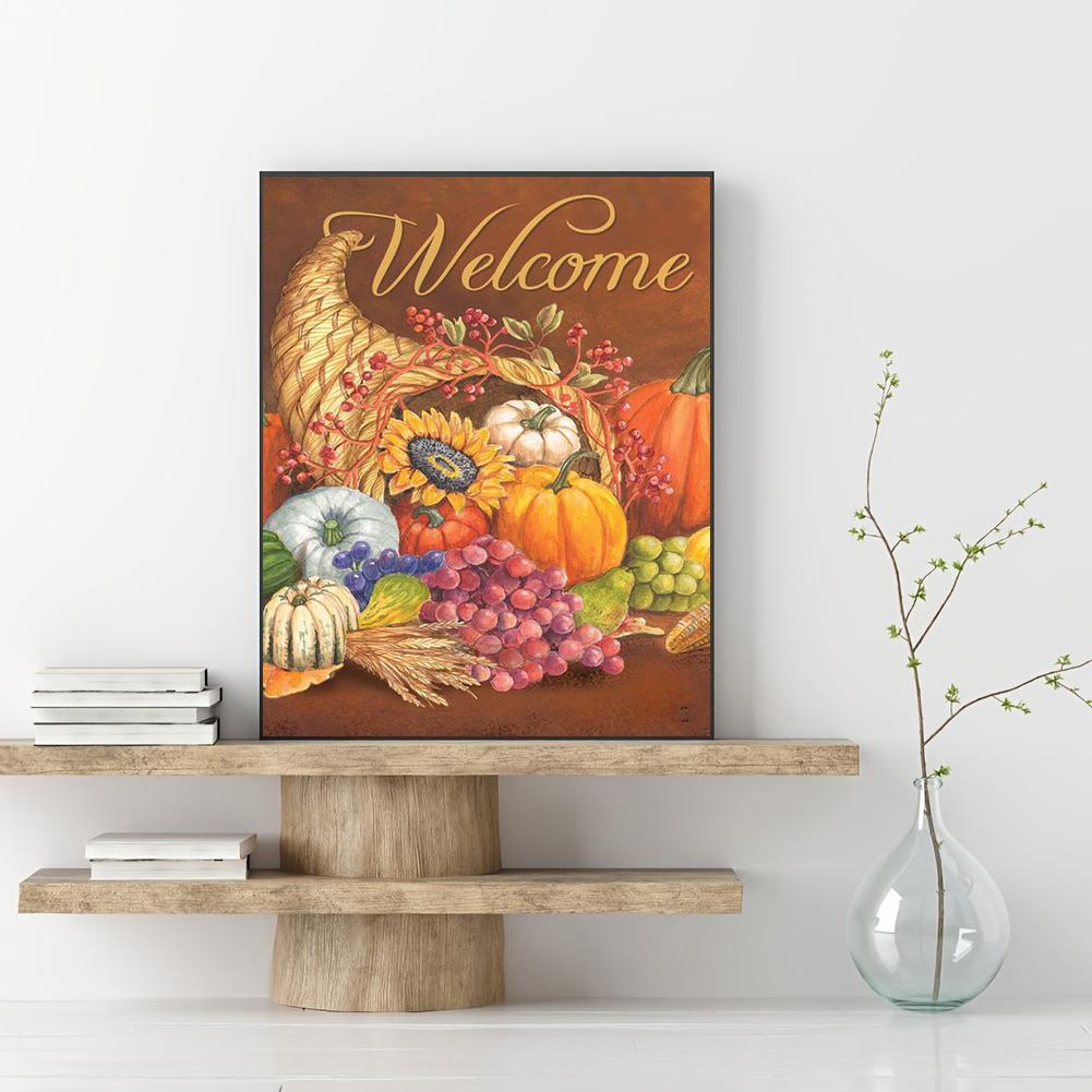 5D DIY Diamond Painting Vegetable Party Cross Stitch Kit Mosaic Diamond Embroidery Full Round Square Drill Home Decoration