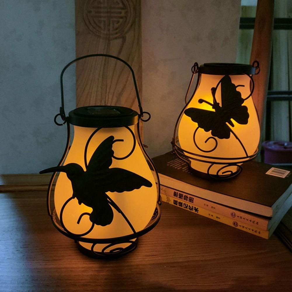 

LED Lamp Solar Flame Light Waterproof Dragonfly Hanging Lamp Night Light Simulated Flame Lamp Home