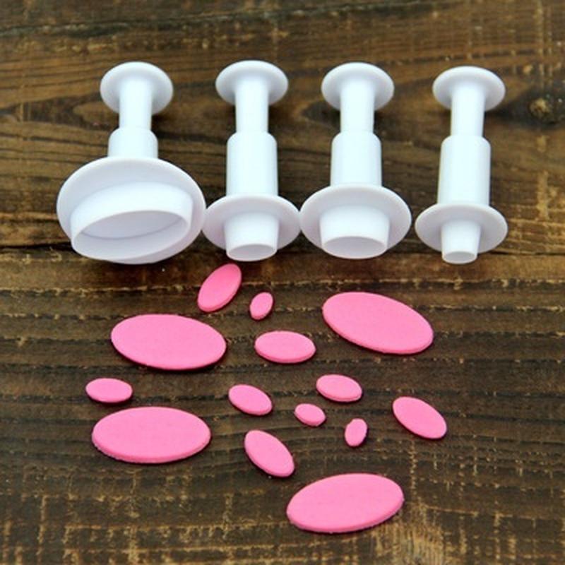 Fondant Cookie Cake Cutter Ejector Stamp Plunger Cutters Embossed Mold Moulds DIY Kitchen Baking