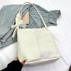 Large capacity lace bow new texture simple casual commuting underarm portable shoulder bag tote bag