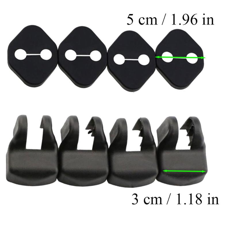 4pcs Black Plastic Car Door Lock Buckle Protector Cover for Toyota Corolla Prius RAV4 Camry Venza Highlander Sequoia Prado
