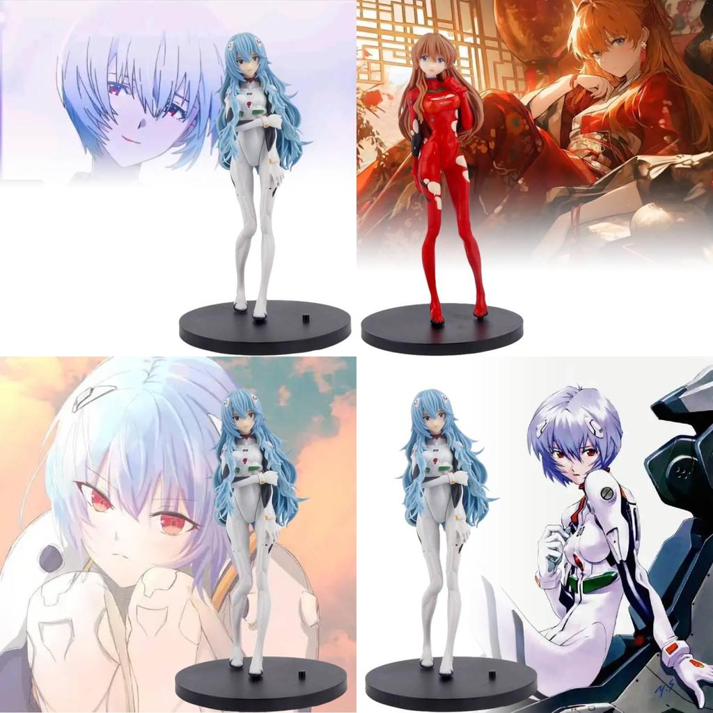 Beautiful Girl Series Eva Long Hair Red Outfit Asuka And Standing Rei Ayanami Figure Model For Anime Collectors