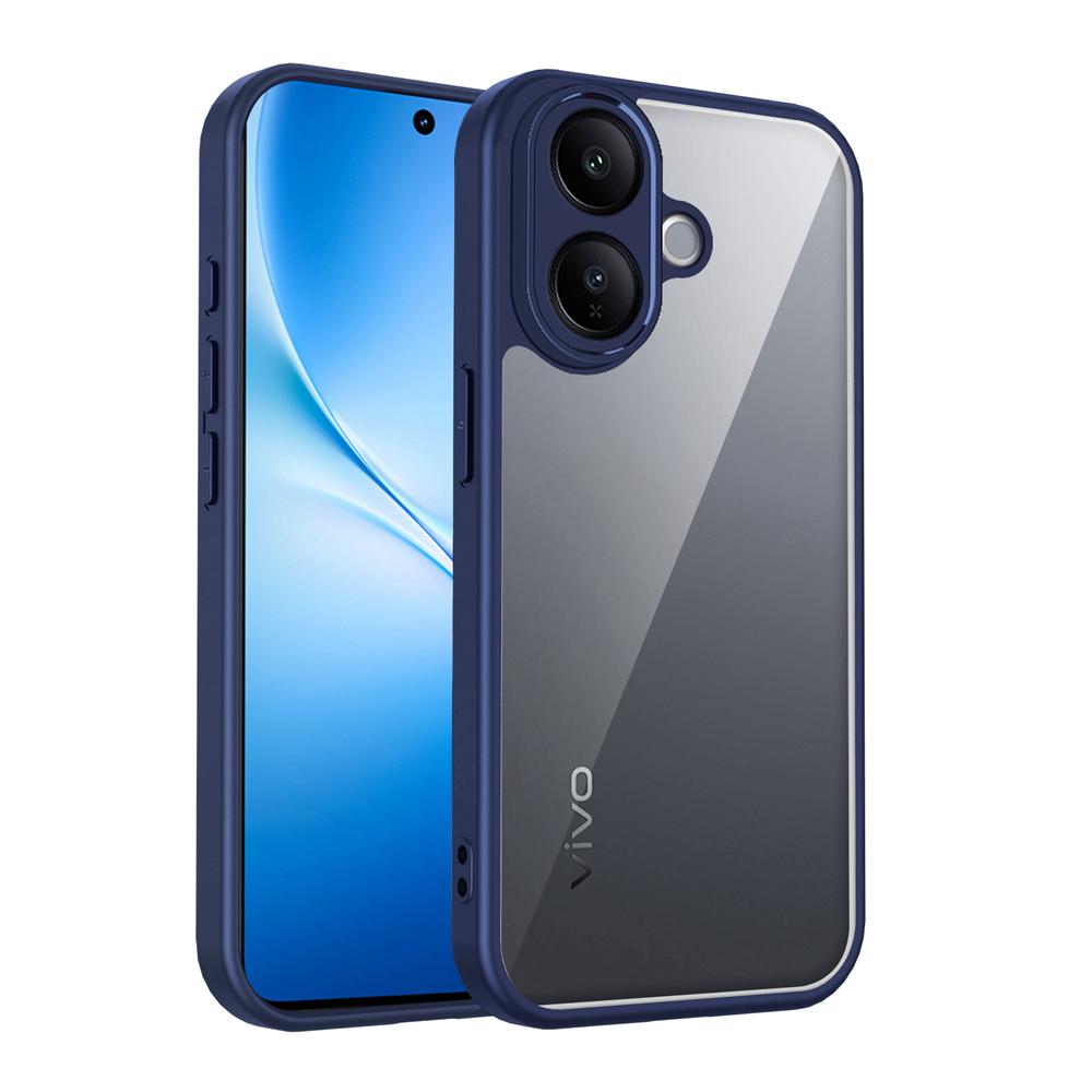 KEYSION Transparente Handyhülle für VIVO V60 Lite 5G Weiches Silikon+PC Klare stoßfeste Handy-Rückseite für IQOO Z10R