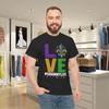 Mardi Gras Love Grammy Life Fleur De Lis Glitter T-Shirt