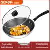Supor 30cm Honeycomb Stainless Steel Wok, Induction Compatible Stir-Fry Pan