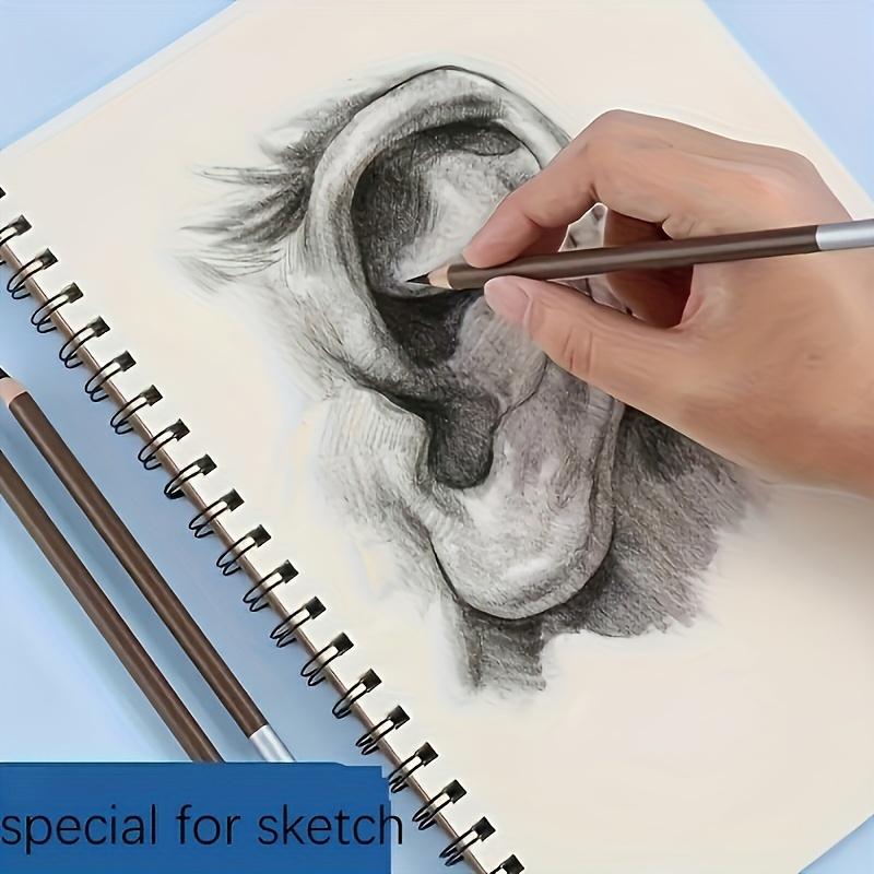 Black Artist Sketchbook-Art Paper Drawing Pad,Perfect for Sketching and Drawing,Sketching Tools,Spiral Bound,Thick Paper Pages