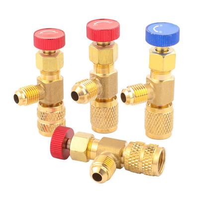 Air Conditioning Connector Fluoride Adapter Safety Valve