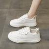 Korean version of women's shoes 2025 new spring and autumn thin flat bottom not tired feet white shoes sports shoes casual board shoes with skirts
