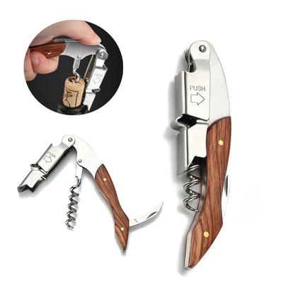 Multifunction Wine Corkscrew Professional Bottle Opener Stainless Steel Wood Handle Wine Opener for Kitchen Accessorie or Barman
