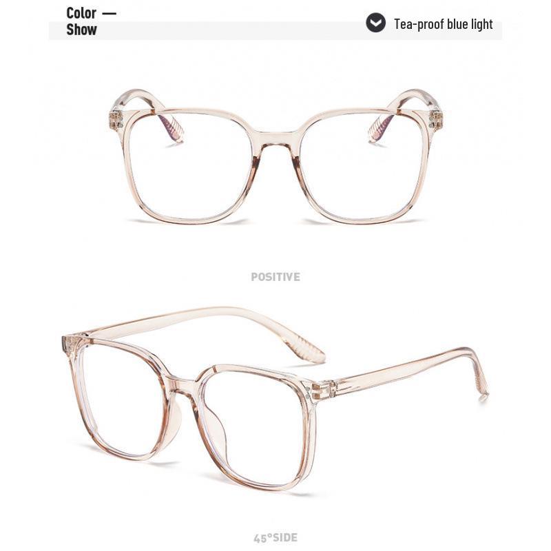 Trendy Retro Square Eyeglass Frames for Men & Women - Lightweight & Comfortable with Flat Lenses