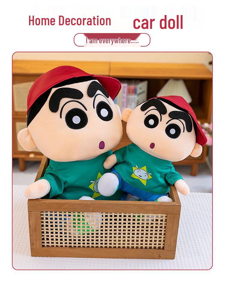 Shin-chan Plush Toy & Cute Casual Sweatshirt: Anime-Inspired Birthday Gift & Sleeping Pillow for Kids
