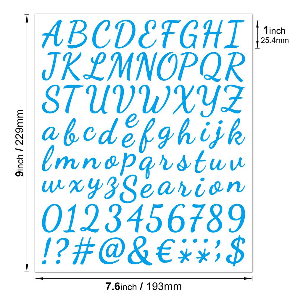 1 Inch Handwritten Alphabet Number Stickers Waterproof Vinyl Self Adhesive for DIY Journaling Scrapbooking Wholesale