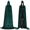 Unisex Adult Velvet Cloak Casual Solid Hooded Vampire Cape For Halloween Party Final Destination Capes Ponchos For Women And Men