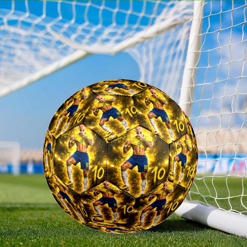 Lucky Football Neymar Journey Size 5 Soccer Balls, Anti-Slip, Protective Football, Outdoor Sport, Practice Games, Birthdays Gift Suitable for fan
