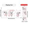Cartoon Three Gray Rabbits Dancing Ballet Butterfly Wall Stickers for Kids Room Bedroom Nursery Home Decoration Wall Decal