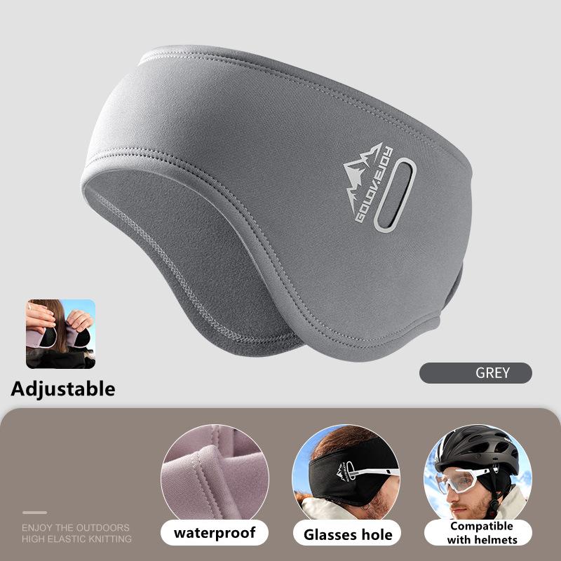 

Winter Warm Ear Pads Headband With Glasses Holes Outdoor Sports Dual-use Men s And Women s Windproof And Coldproof Earmuffs серый