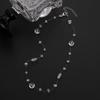 Clear Cool Minimalist Crystal Dewdrop Earrings & Unique Versatile Necklace for Women