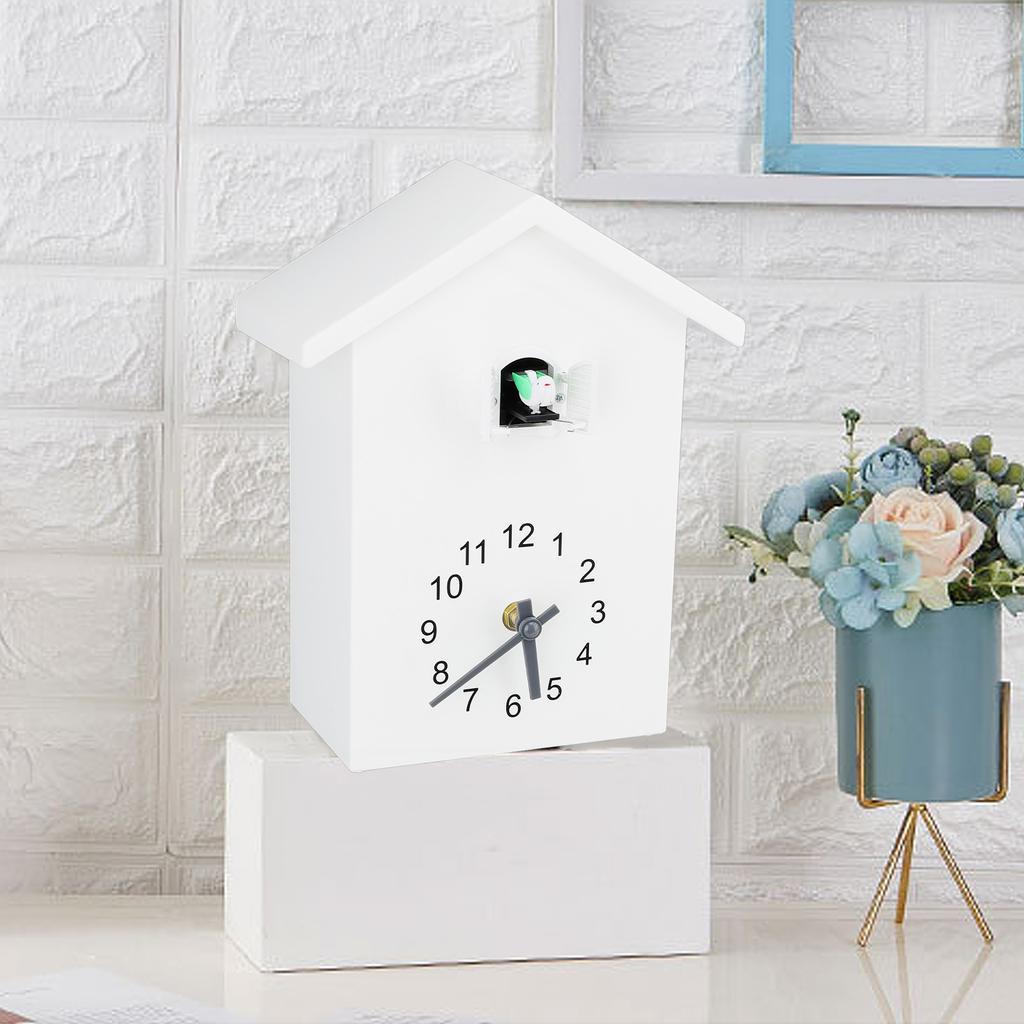 Bird House Wall Clock Bird Voice Call Nordic Bird House Wall Hanging Clock for Bedroom Living Room