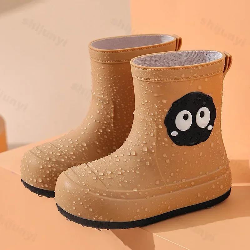 Fashion New Toddler Kids Rain Boots Children Cartoon Rain Boot Cartoon Cute Shoes for Boys Girls Waterproof EVA Non Slip Short Boots