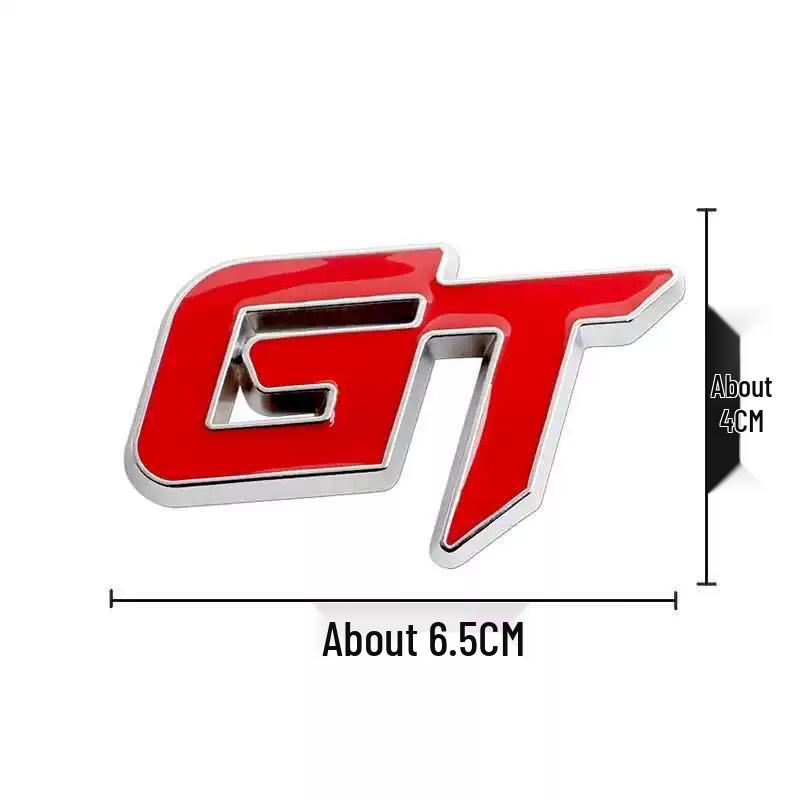 3D Metal GT Car Emblem and Creative Side Sticker Set