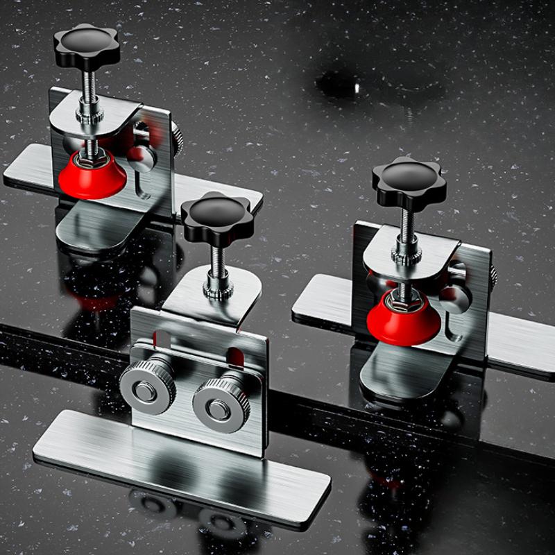 Woodworking Cabinet Door Mounting Positioner Cabinets Frame Jig Adjustable Stainless Steel Cabinet Door Mounting Clamp