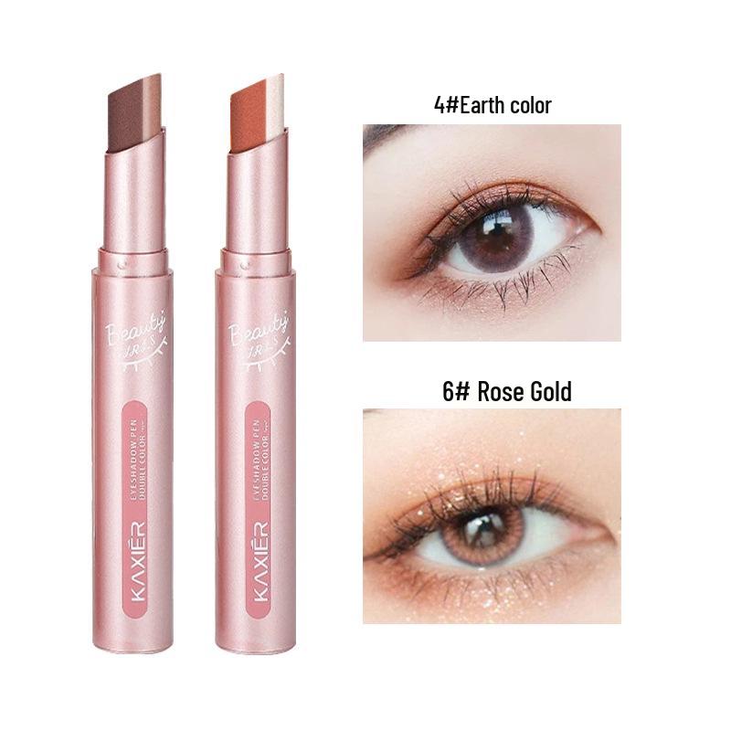 Cahill Schimmernder Lidschattenstift mit Farbverlauf - Zweifarbig, Wischfest, Erdtöne Make-up