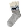 Fer Island Children's Autumn-winter Mid-length Plush Socks Featuring Cute Cartoon Cats and Dogs with Fleece Material and Without Bones